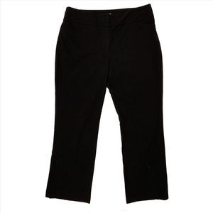 Loft | Black Curvy Mid Rise Slim Career Office Pants Size 4 Petite